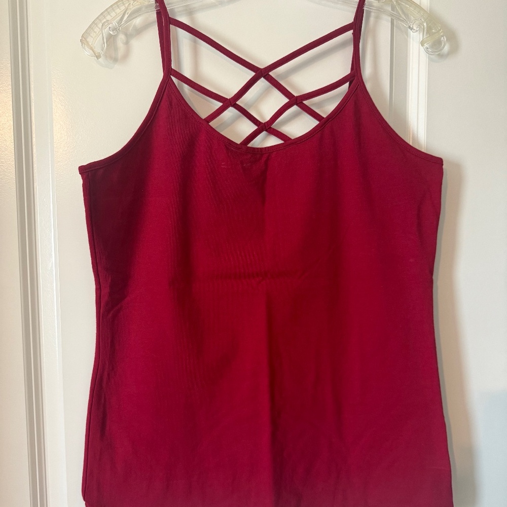 Maurices Crimson Red Tank Top Sz: Med.